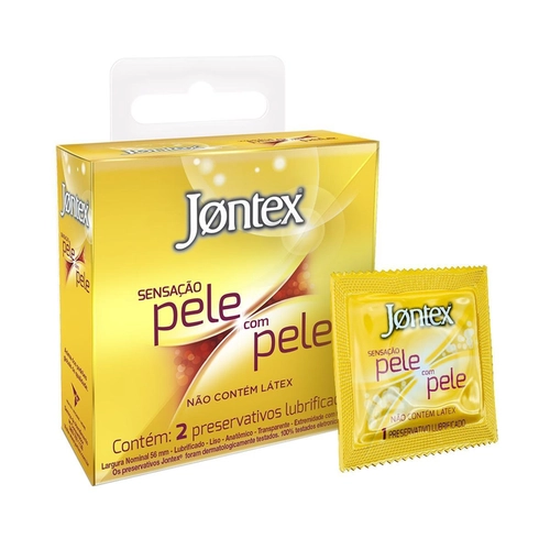 Preservativo Jontex Pele Com Pele 2 Unidades