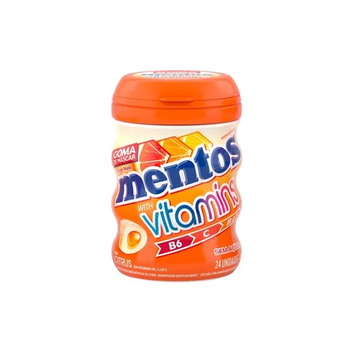 Chiclete Mentos Garrafa Vitamins 48G