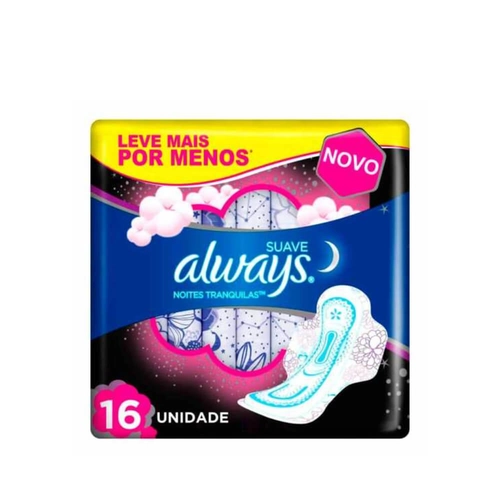 Absorvente Always Noturno Suave Com Abas G 16 Unidades