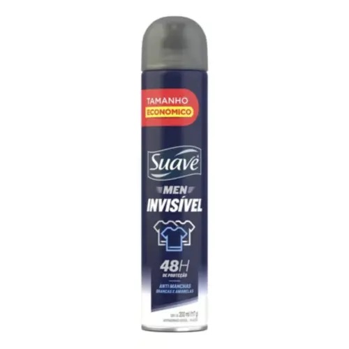 Desodorante Aerosol Suave Masculino Invisible 200ml