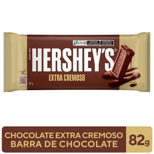 Chocolate Barra Hersheys Extra Cremosa 82G