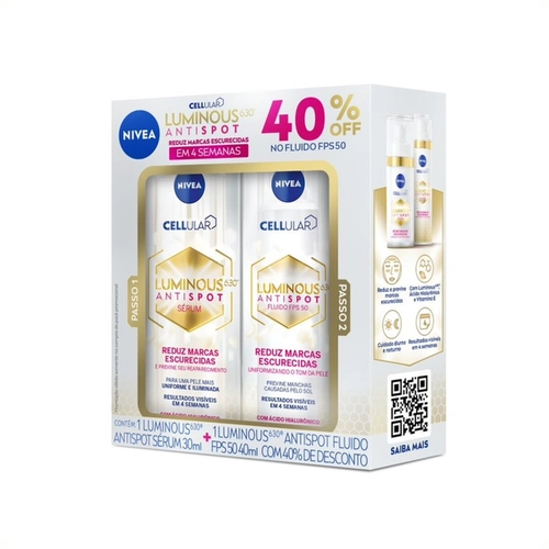 Kit Nivea Luminous Cellular 630 Fluido+Serum