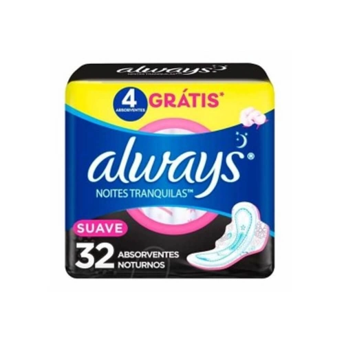 Absorvente Always Noturno Suave Com Abas G 32 Unidades