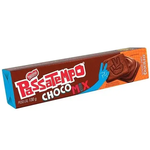 Biscoito Recheado Passatempo Chocolate Mix 130G