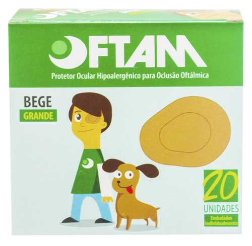 Protetor Ocular Oftam Ad Bege C/20Un