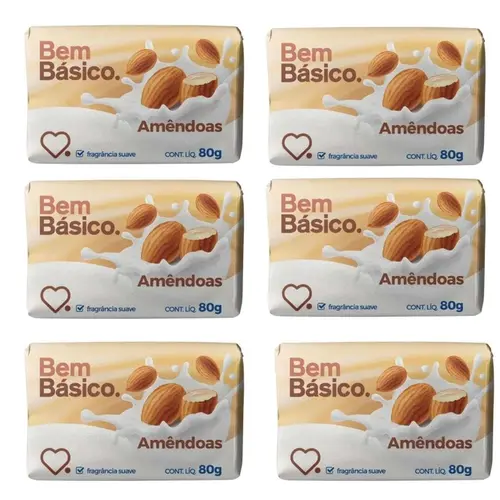Sabonete em Barra Bem Básico Amêndoas 80G