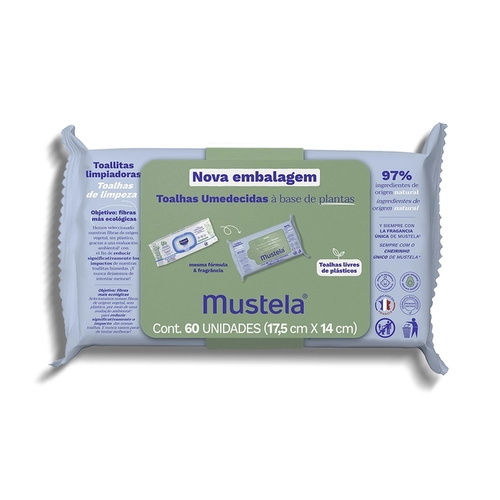 Toalha Umedecidas Para Bebê Mustela 60Un