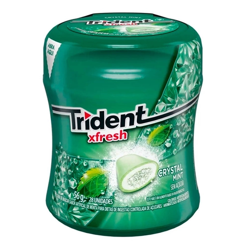 Chiclete Trident Xfresh Garrafa Mint