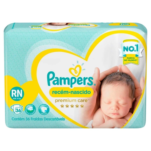 Fralda Pampers Premium Care Rn 36Un
