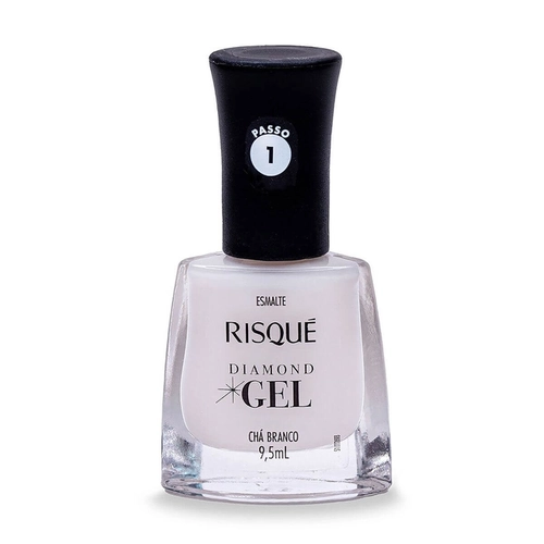 Esmalte Risqué Diamond Gel Cha Branco