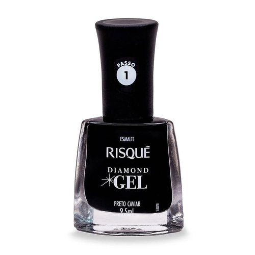 Esmalte Risqué Diamond Gel Caviar