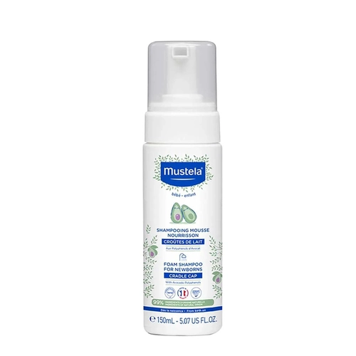 Shampoo Espuma Para Bebê Recém-Nascido Mustela 150Ml