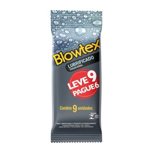 Preservativo Blowtex  Lubrificado 9 Unidades
