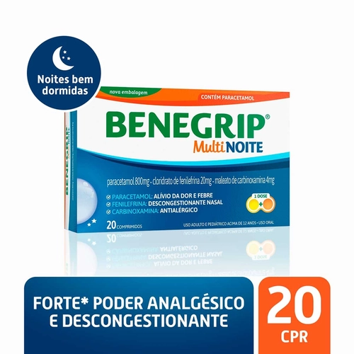 Benegrip Multi Noite 20Cpr