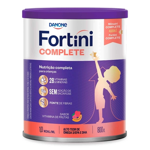Formula Infantil Fortini Complete 3 A 10 Anos  Frutas 800G