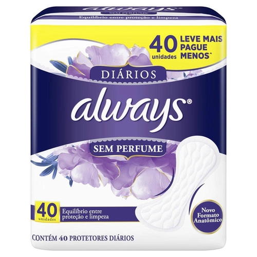 Protetores Diários Always Respiravel 40 Unidades