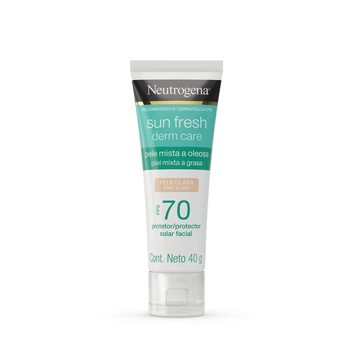 Protetor Solar Facial Neutrogena Sun Fresh Fps70 Pele Oleosa Cor Clara 40G