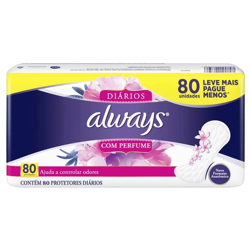 Protetores Diários Always Proteção Com Perfume 80 Unidades