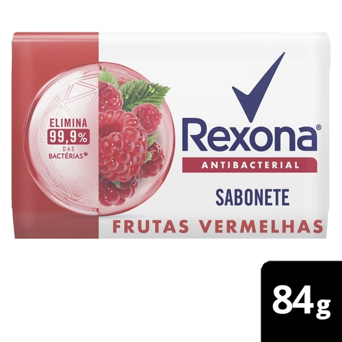 Sabonete em Barra Rexona Antibacterial Frutas Vermelhas 84G