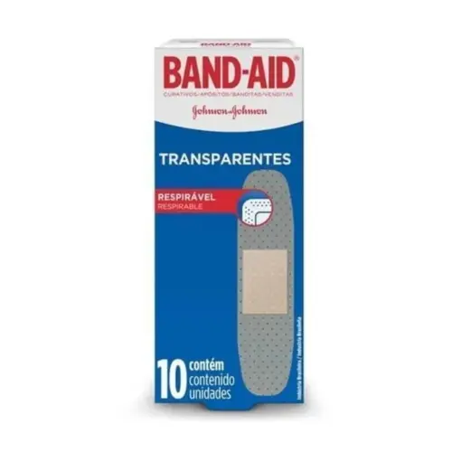 Curativo Band Aid Transparente 10 Unidades