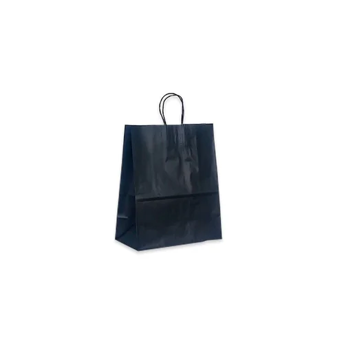 Sacola De Presente Papel Preto Fosco Tamanho G 32X26,5X13Cm