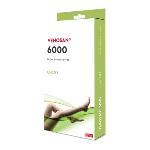 Meia Venosan 6000 Meia Calça30-40 P Pé Aberto Bege
