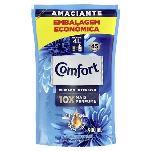 Amaciante Comfort Frescor Intenso Refil Azul 900ml