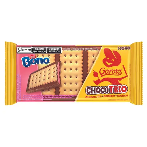 Chocolate Barra Garoto Trio Bono 90G