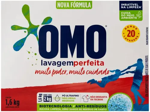 Sabão em Po Omo Lavagem Perfeita 1,6Kg