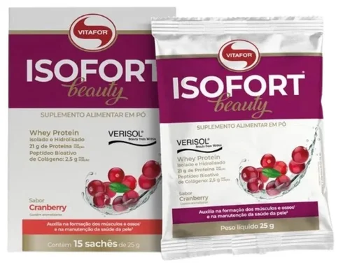 Isofort Beauty Vitafor 15 Sachês 25G Cranberry