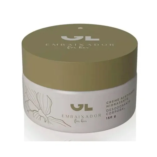 Creme Acetinado Hidratante Desodorante Corporal Feminino Gl Embaixador 150G