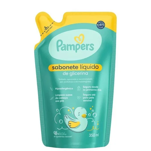 Sabonete Líquido Pampers Com Glicerina Refil 350Ml