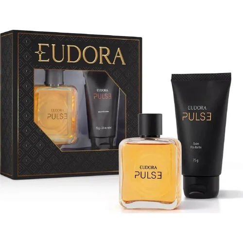 Kit Perfume Masculino Eau de Colônia Eudora Pulse 100ml + Balm Pós Barba 75G