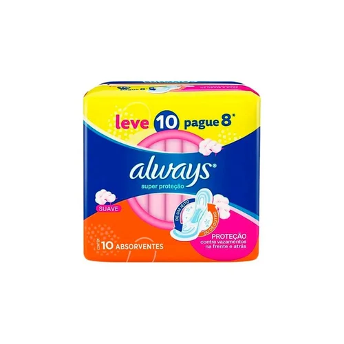 Absorvente Always Básico Suave Com Abas P 10 Unidades