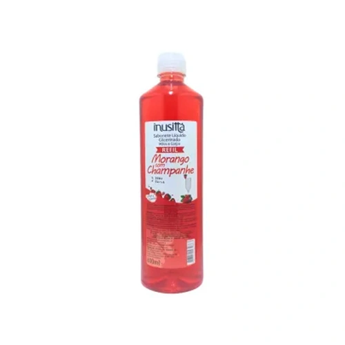 Sabonete Líquido Inusitta Refil 600ml Morango com Champanhe