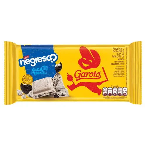 Chocolate Barra Garoto Negresco 80G