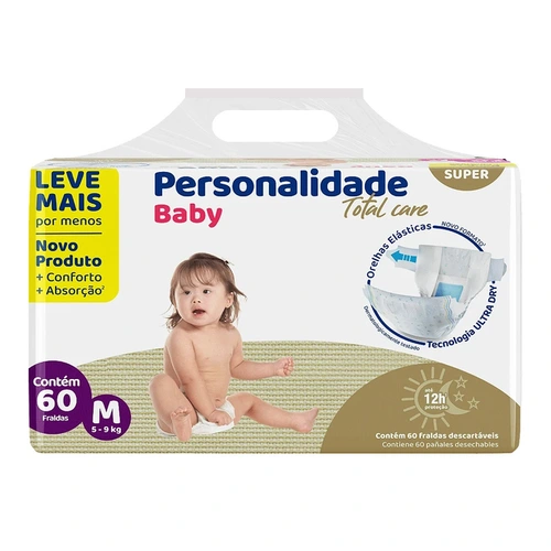 Fralda Personalidade Bag Total Care M 60Un