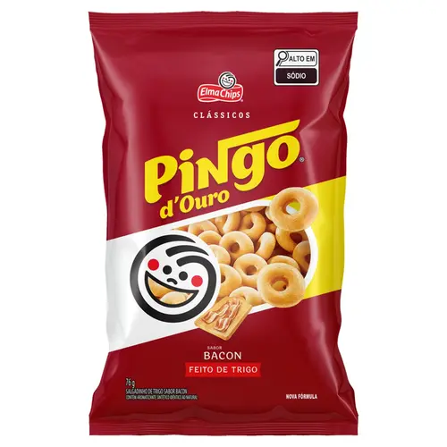Chips Pingo Dourado Bacon 76G