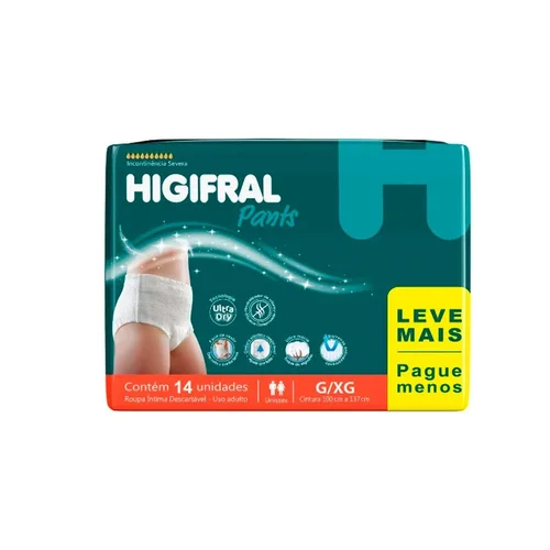 Fralda Higifral Pants Roupa Intima G/Xg 14Un