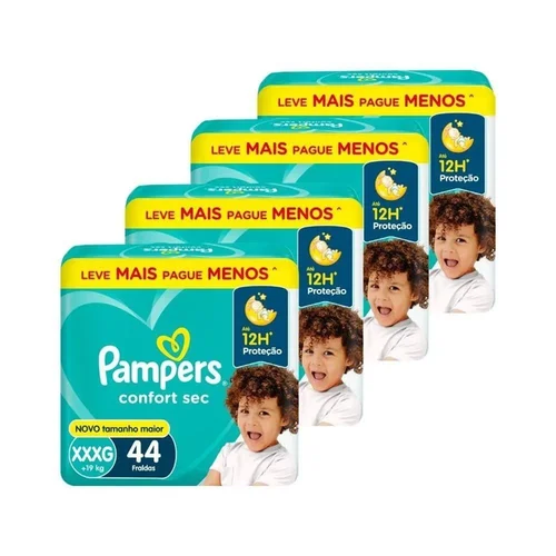 Fralda Pampers Confort Sec Fb Xxxg 44Un