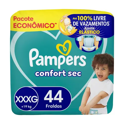 Fralda Pampers Confort Sec Fb Xxxg 44Un