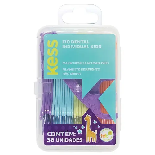Fio Dental Infantil Kess Individual Kids 36 Unidades