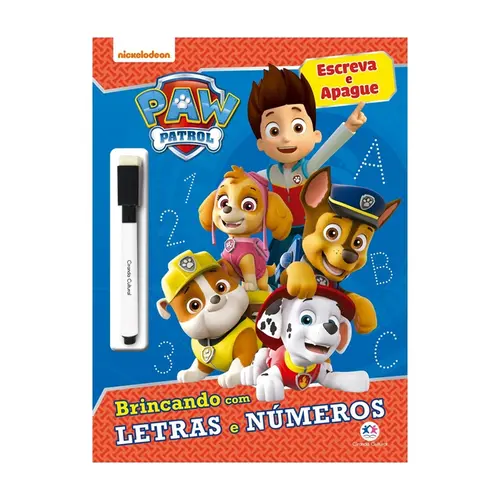 Livro Patrulha Canina Brincando Letras/Numeros