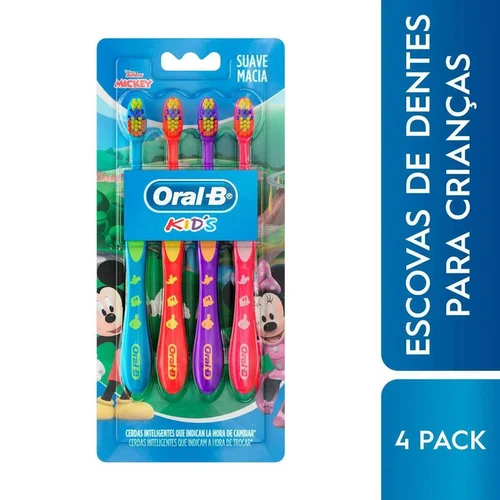 Kit Escova Dental Oral-B Infantil Mickey 4 Unidades