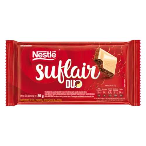 Chocolate Barra Nestle Suflair Duo 80G