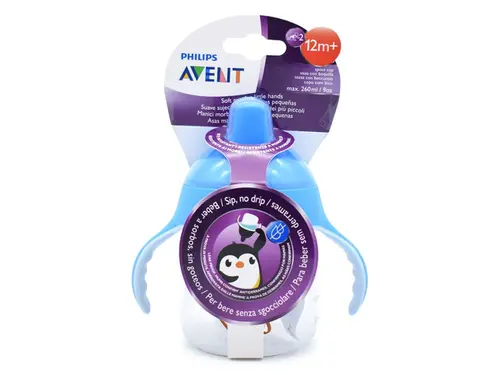 Copo Philips Avent Pinguim Azul 12 Meses+ 260ml