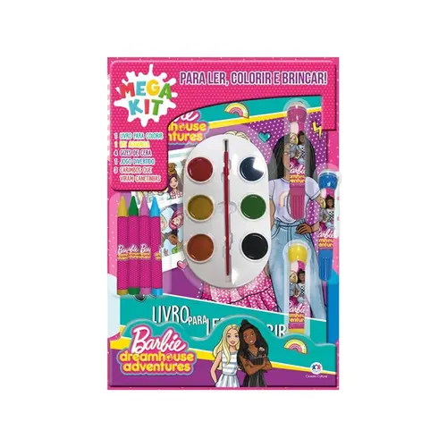 Livro Kit Barbie Ler/Colorir/Brincar