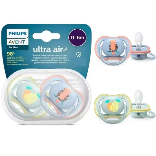 Kit Chupeta Philips Avent Ultra Air 0 a 6 Meses Arara/Abacaxi 2 Unidades