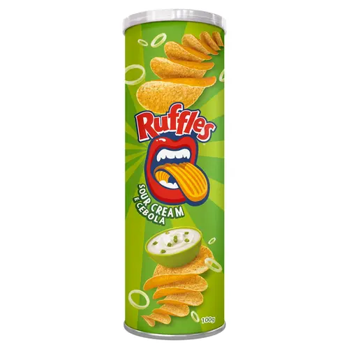 Chips Ruffles Tubo Tira Onda Sour Cream 100G