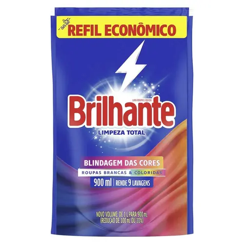 Sabão Líquido Brilhante Limpeza Total 900ml
